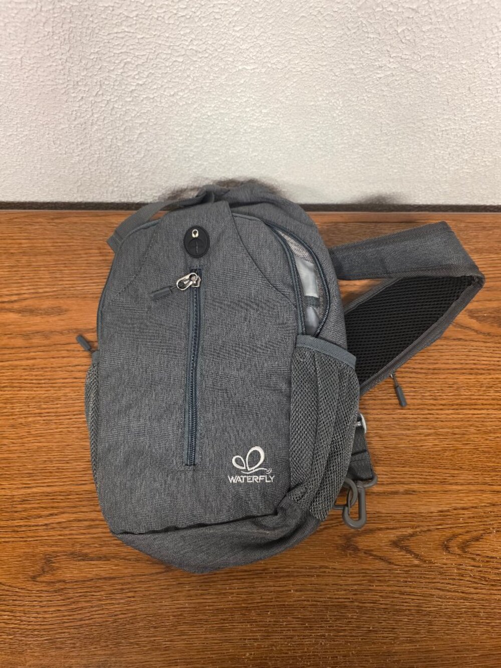 Womens Waterfly Crossbody Sling Gray Color Backpack 15" x 7"